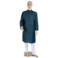 Deep Sea blue cotton kurta pyjama set