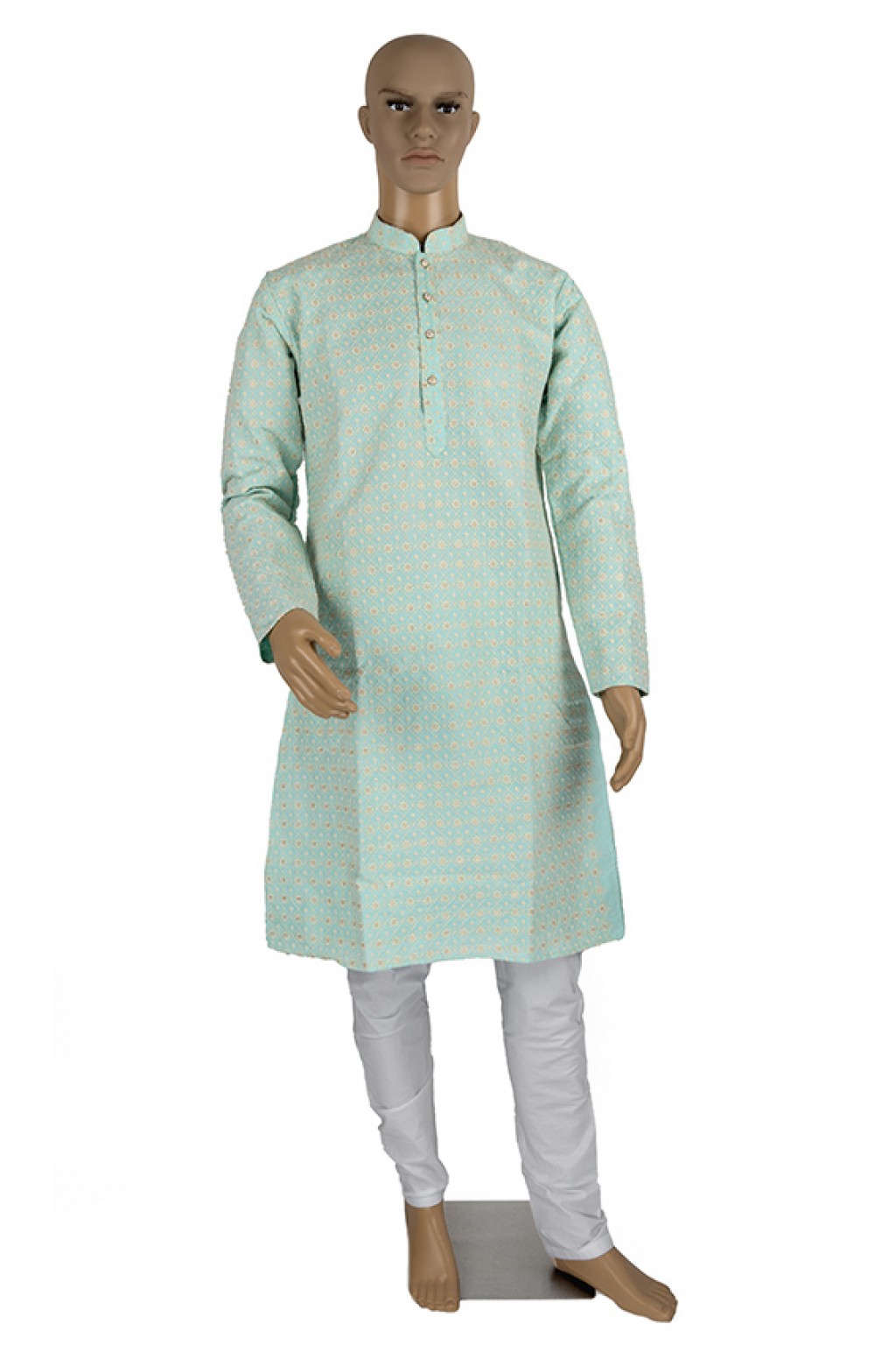 Sky-blue Chicken Kari work set