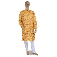 Self Printed cotton kurta pyjama set