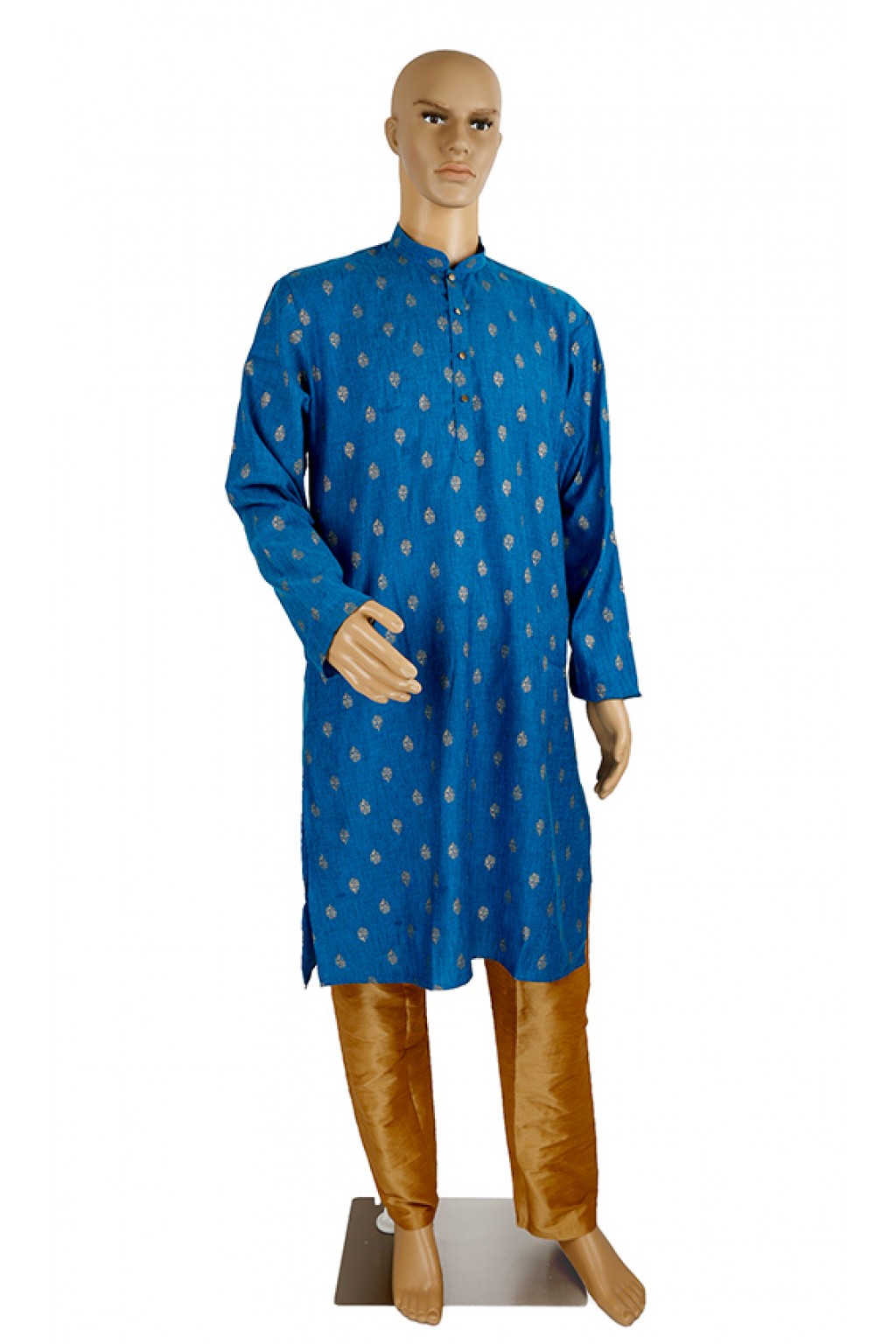 Blue cotton kurta pyjama set