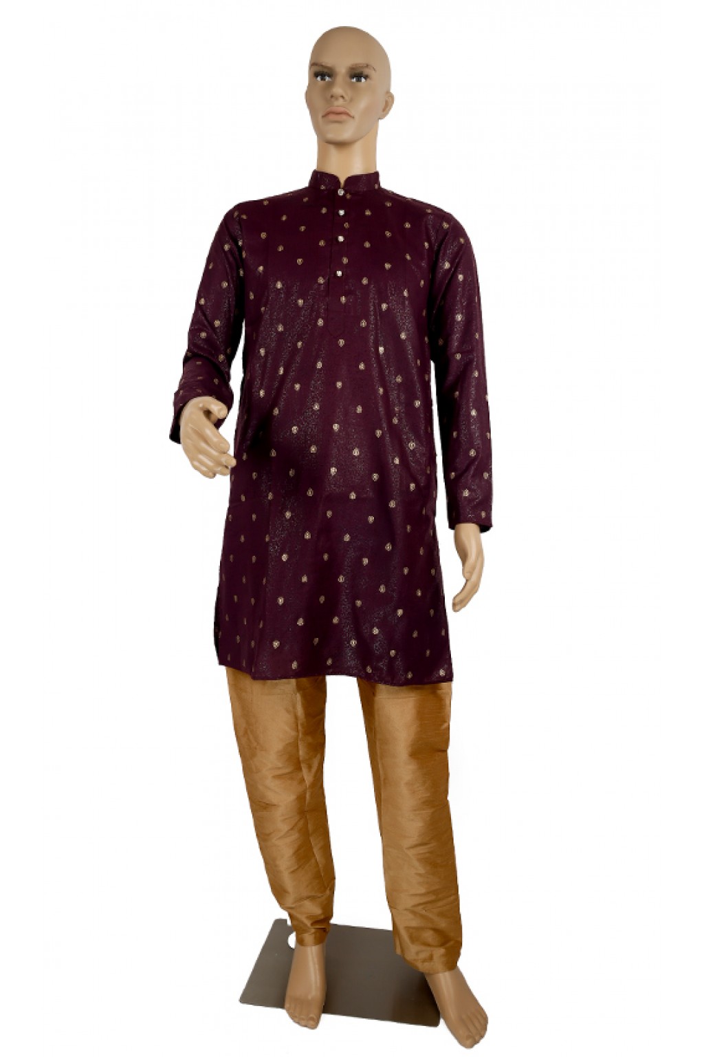 Purple cotton kurta pyjama set