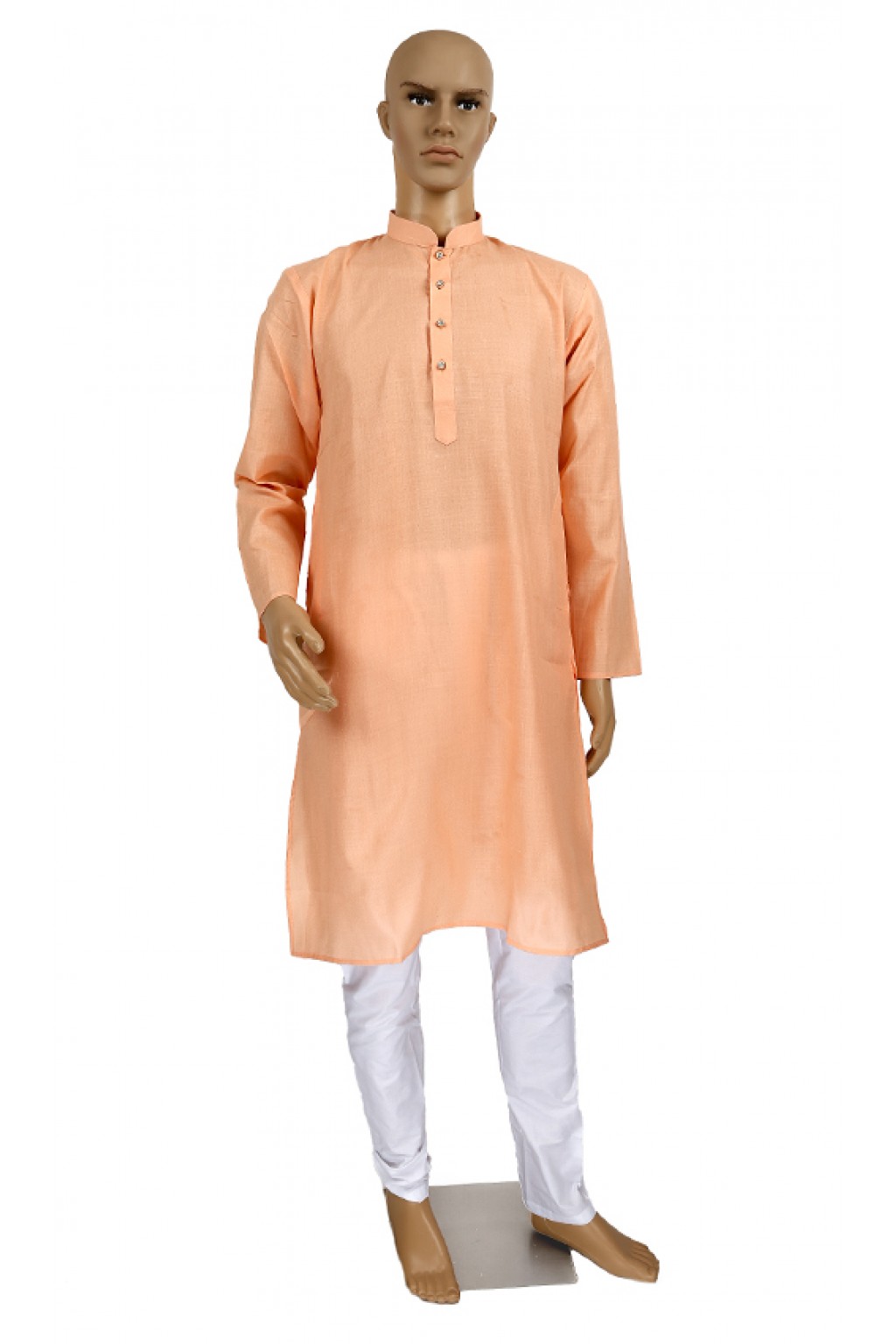 Peach plain kurta pyjama set