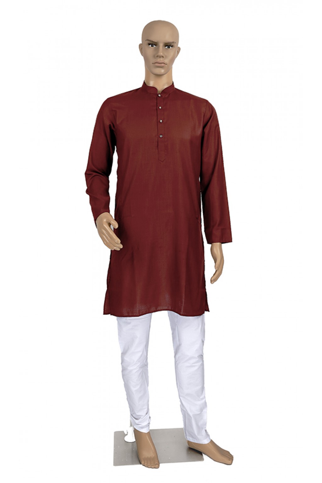 Maroon shade cotton kurta pyjama set