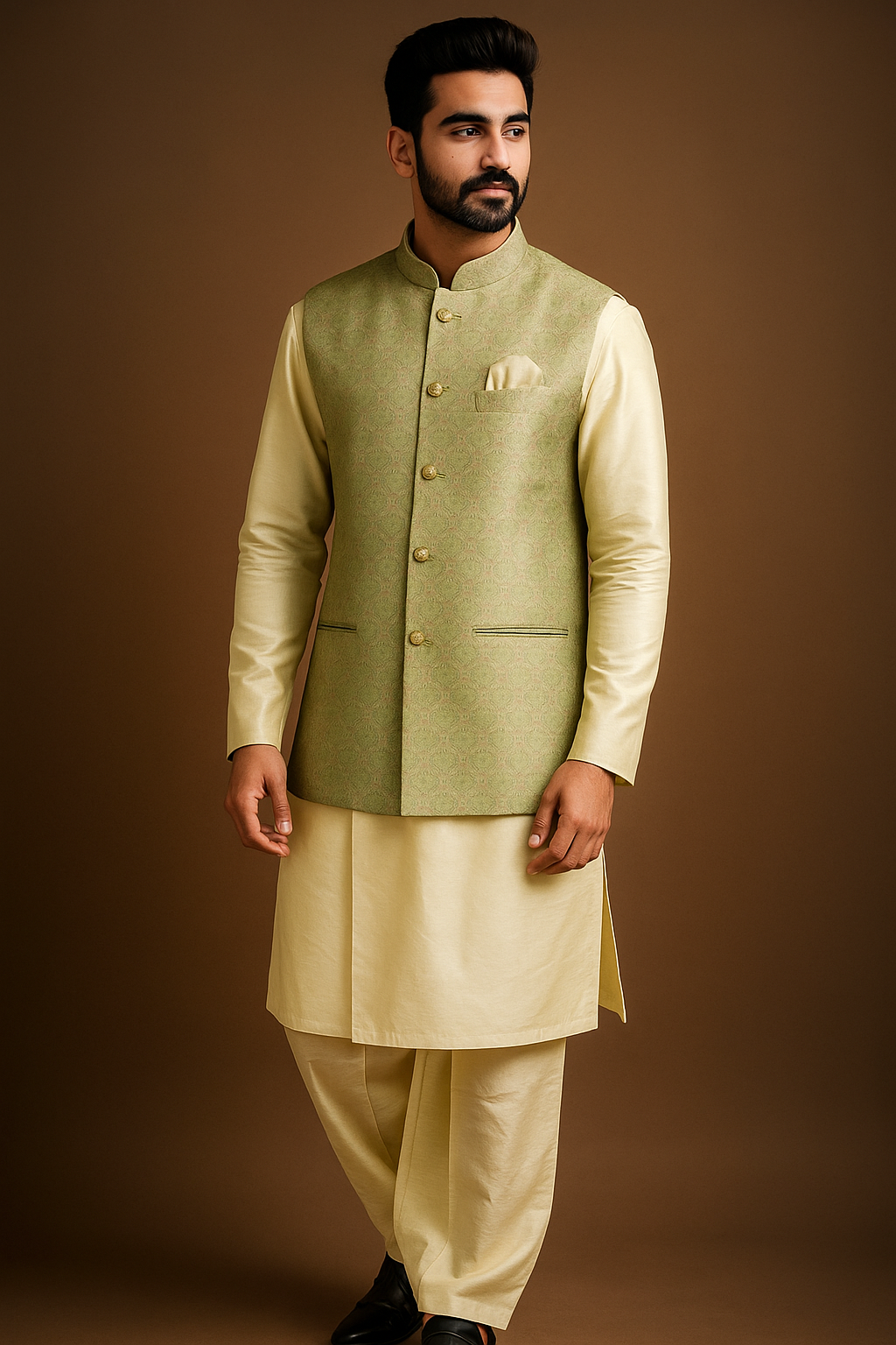 Amazing  Kurta pyjama set with jacket
