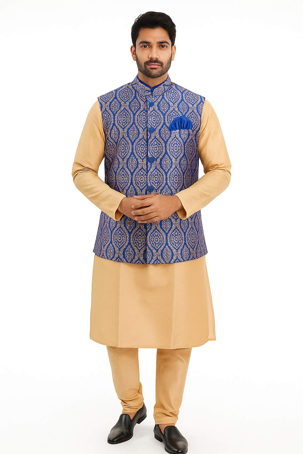  Golden Kurta pyjama set with jacket