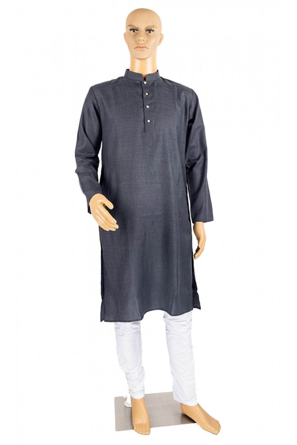 Dark grey shade kurta pyjama set