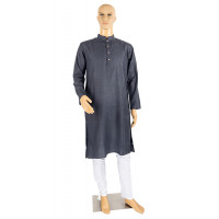 Dark grey shade kurta pyjama set