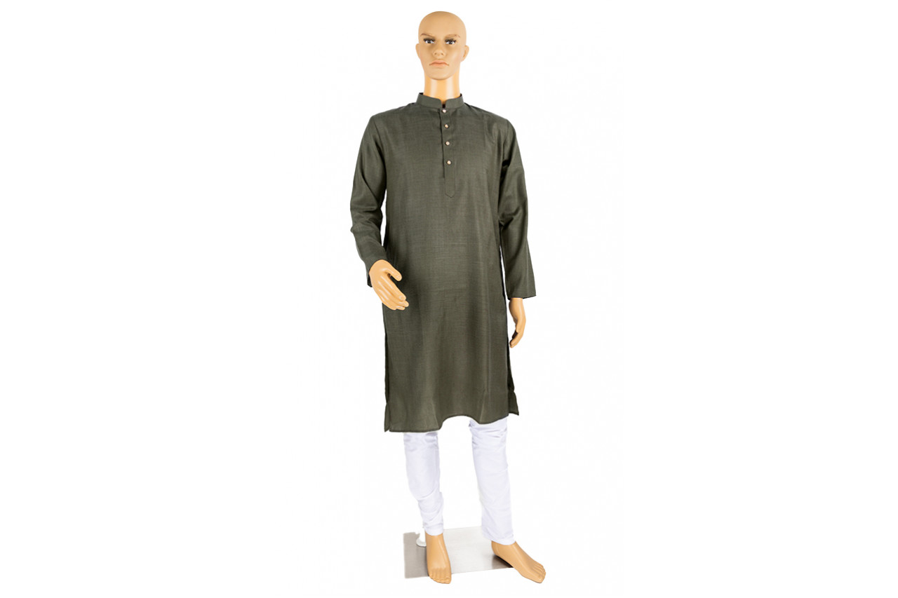 Mehndi Shade cotton kurta pyjama set