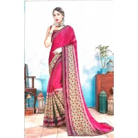 Wine shade saree