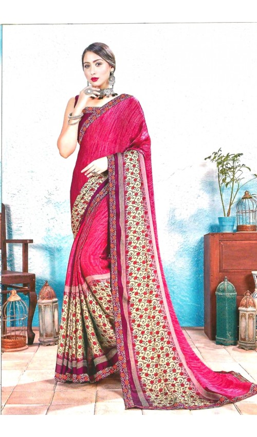 Wine shade saree