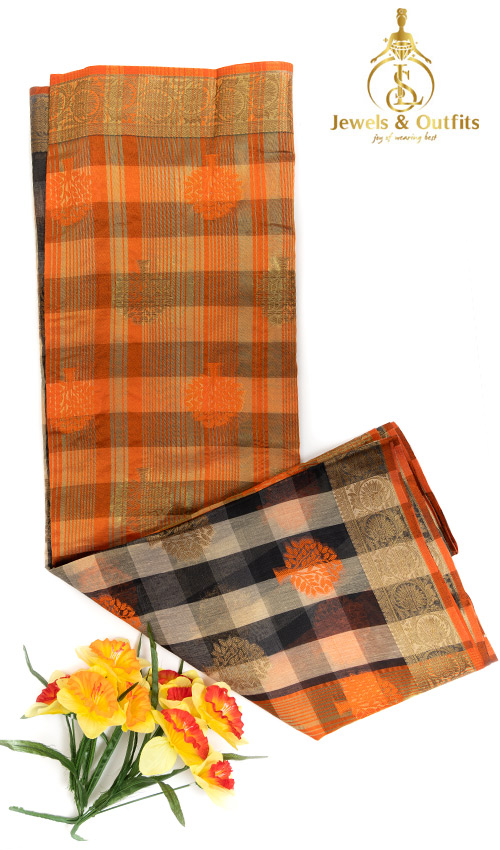 Uniform Cotton Saree