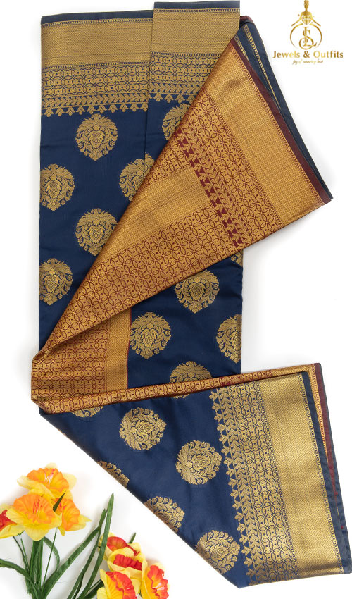 Blue Shade Dola silk saree