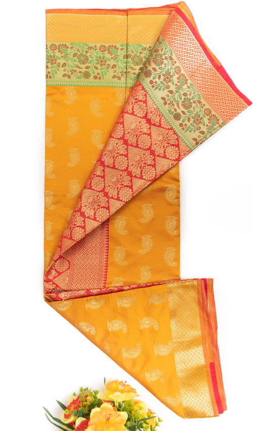 Pretty Mustard yellow Saree