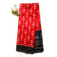 Red and Black Combination saree 