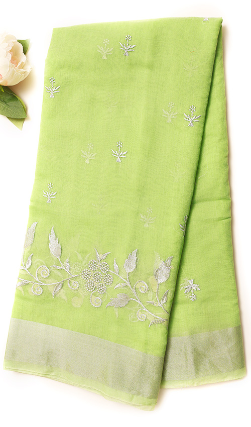 Pretty Mint Shade Cotton Saree