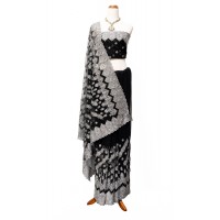 Amazing Black Shade Heavy Saree
