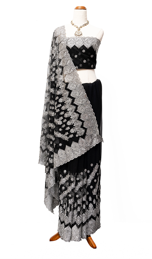 Amazing Black Shade Heavy Saree