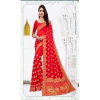 Stunning Red Bridal Saree