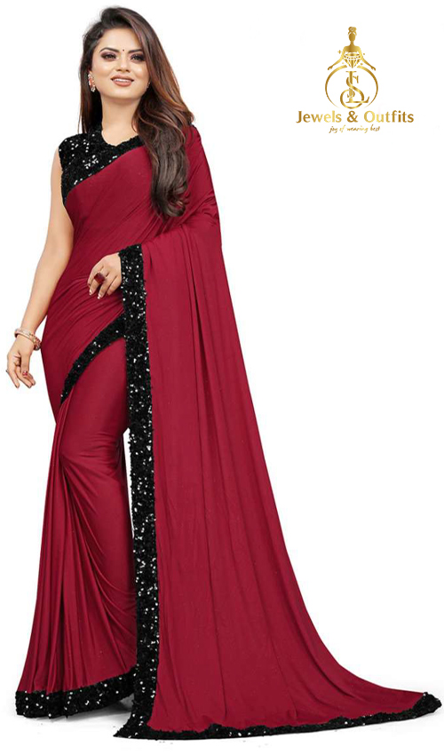 Astonishing Shimmery lycra Saree