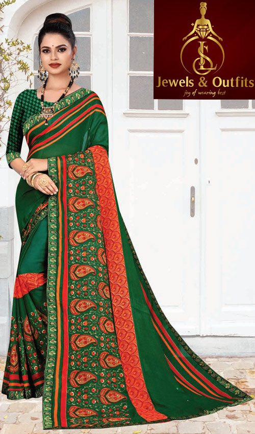 Stunning Floral Printed Saree