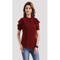 Designer crepe top with dots