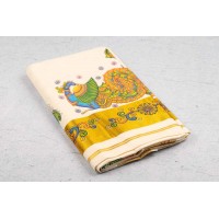 Peacock pattern kerala saree