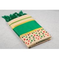 Amazing colourful block pattern saree