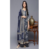 Sea Blue shade Anarkali 