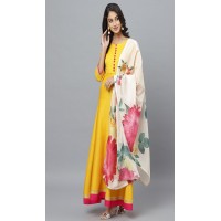 Amazing yellow shade Anarkali 