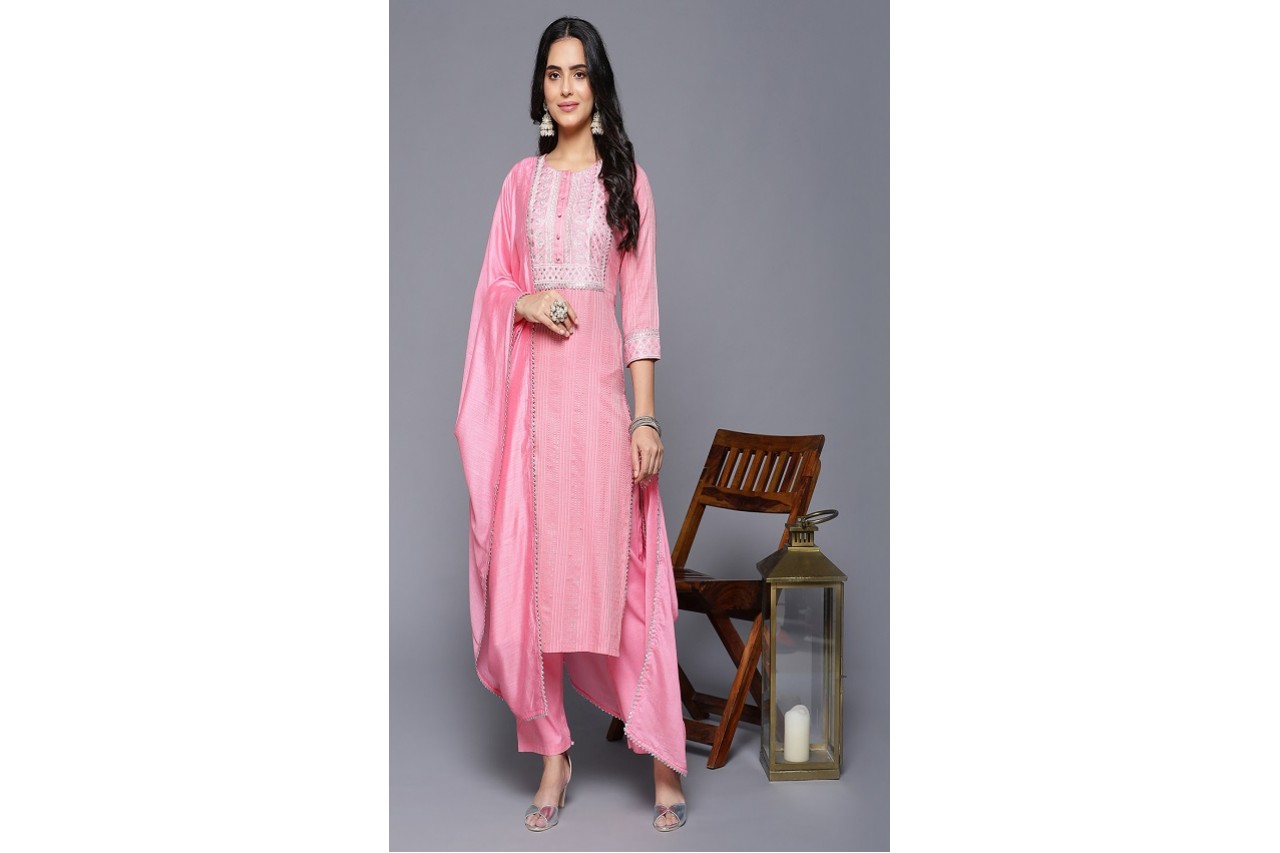 Baby pink shade suit Set