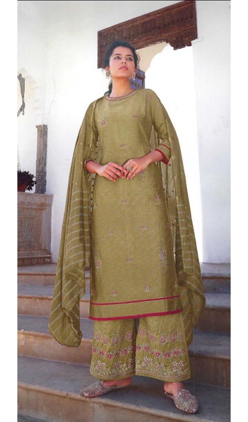 Mehndi shade suit set