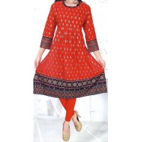 Kurti with Foil Print (2 Colours)