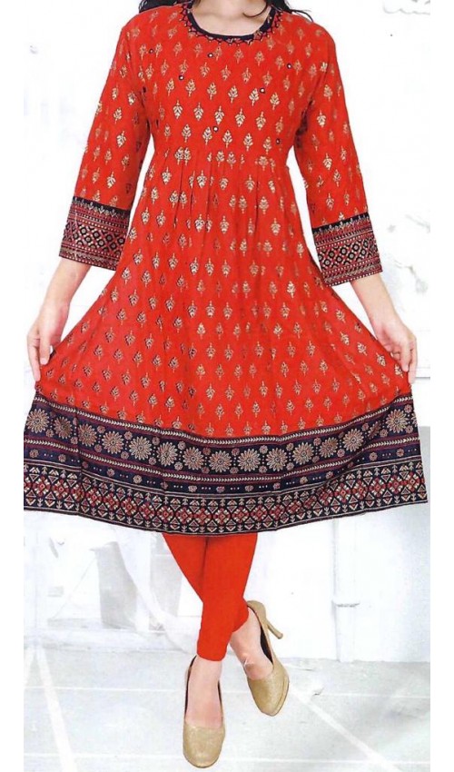 Kurti with Foil Print (2 Colours)