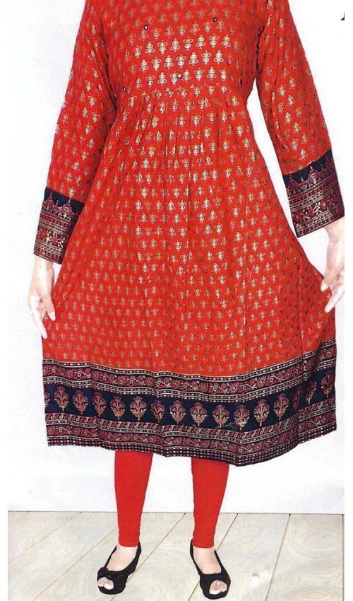 Stunning Kurti with Foil Print (2 Colours)