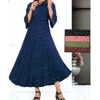 Beautifully Printed Flare Kurti Dress(5 colours)