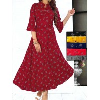 Pretty Printed Flare Kurti Dress(6 colours)