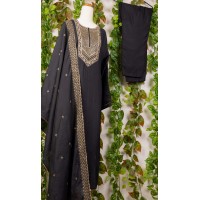 Black designer kurti set