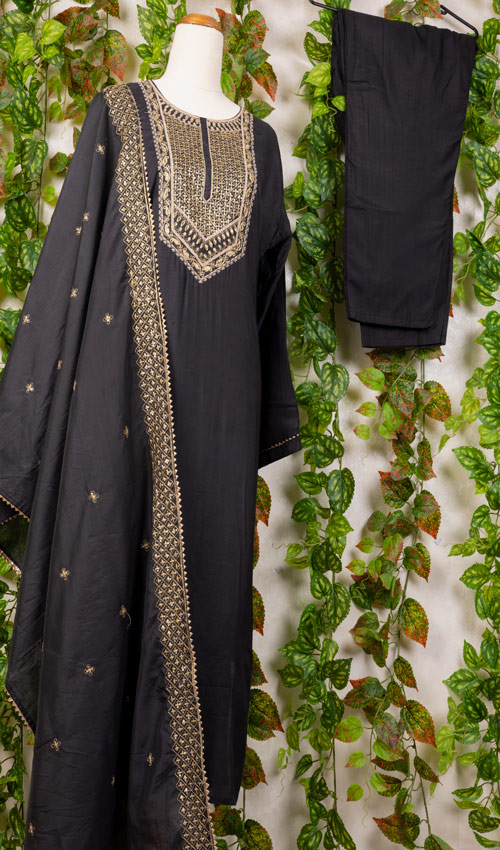 Black designer kurti set