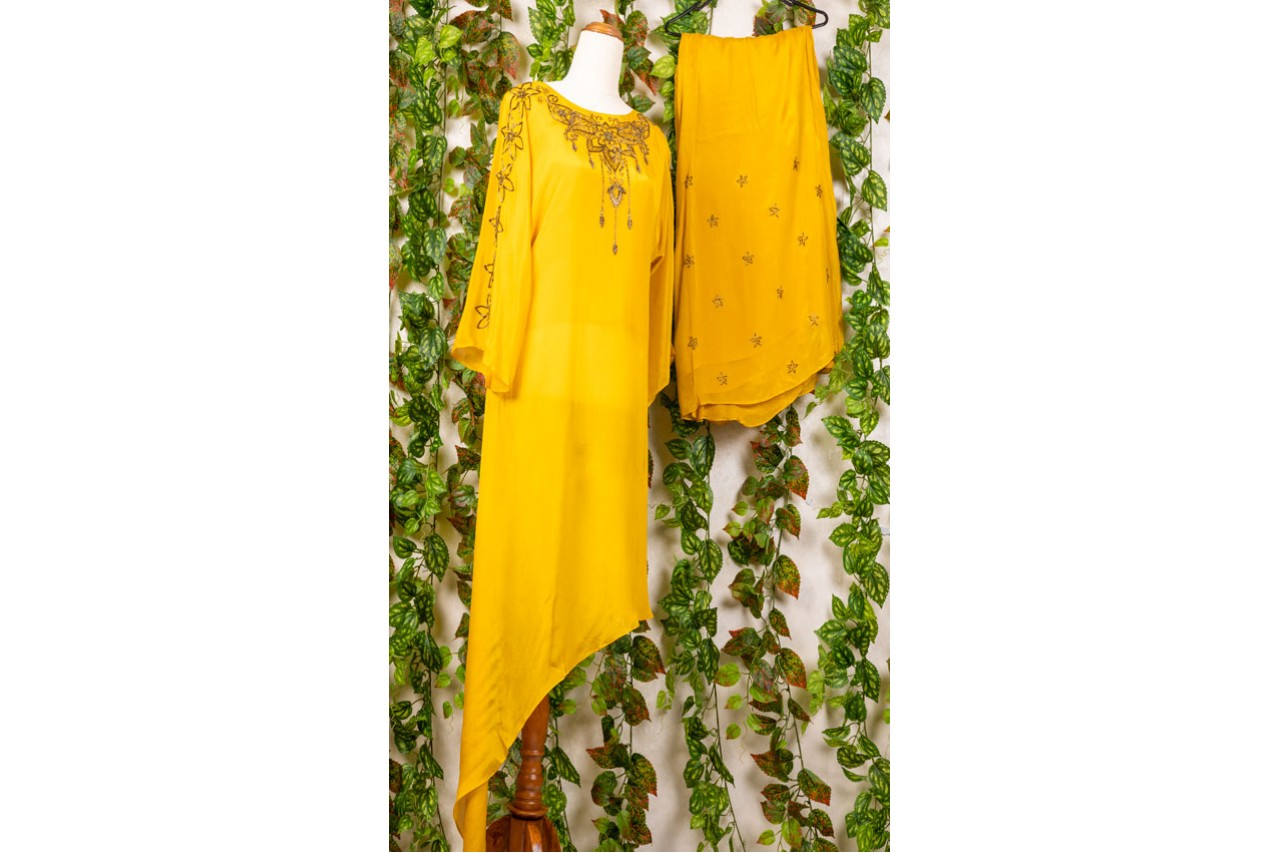 Yellow Indo-western Dress