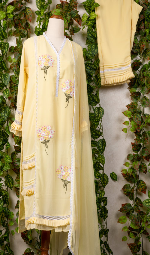 Yellow Pakistani suit set