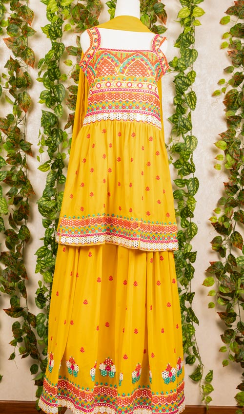 Embroidered  Lehenga with peplum