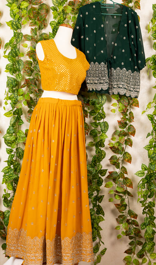 lehenga set with Jacket