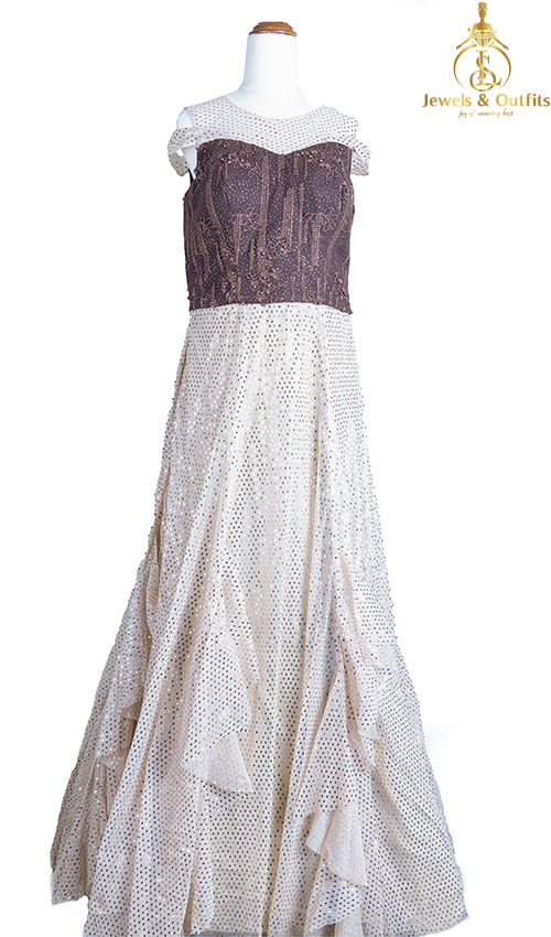 Brown and Cream Gown
