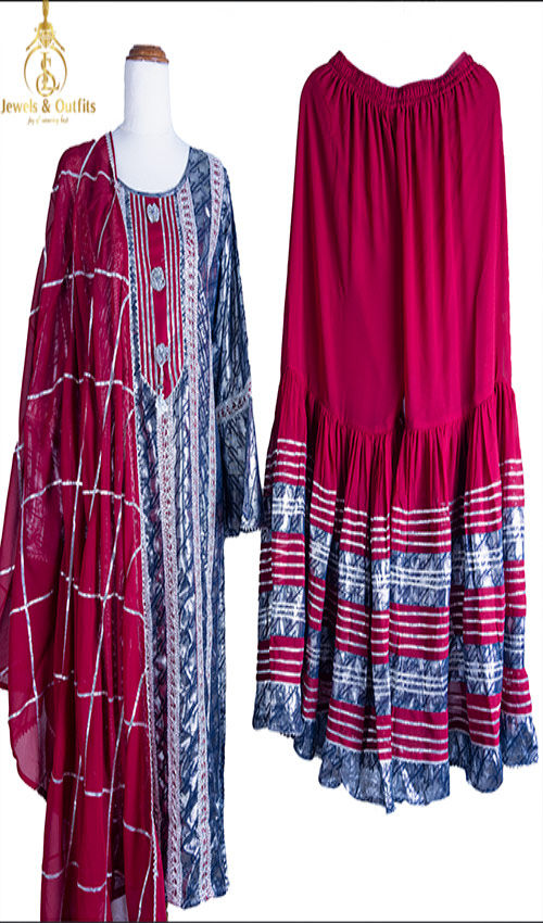 Astounding Sharara plus size suit set