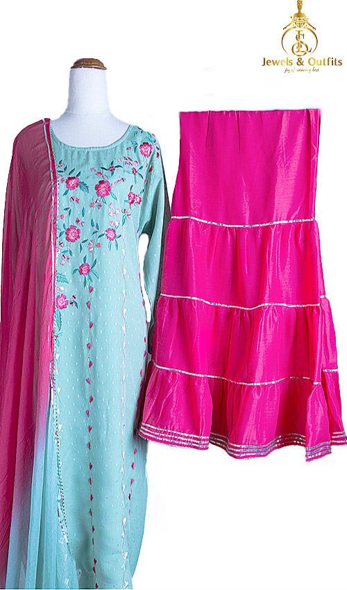 Amazing Green plus size suit set