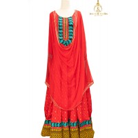 Astonishing Red Anarkali Dress