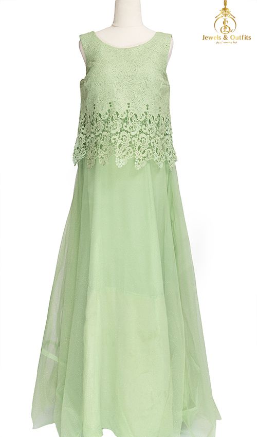 Shimmery mint Gown