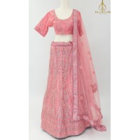 Baby pink shade Net Lehenga