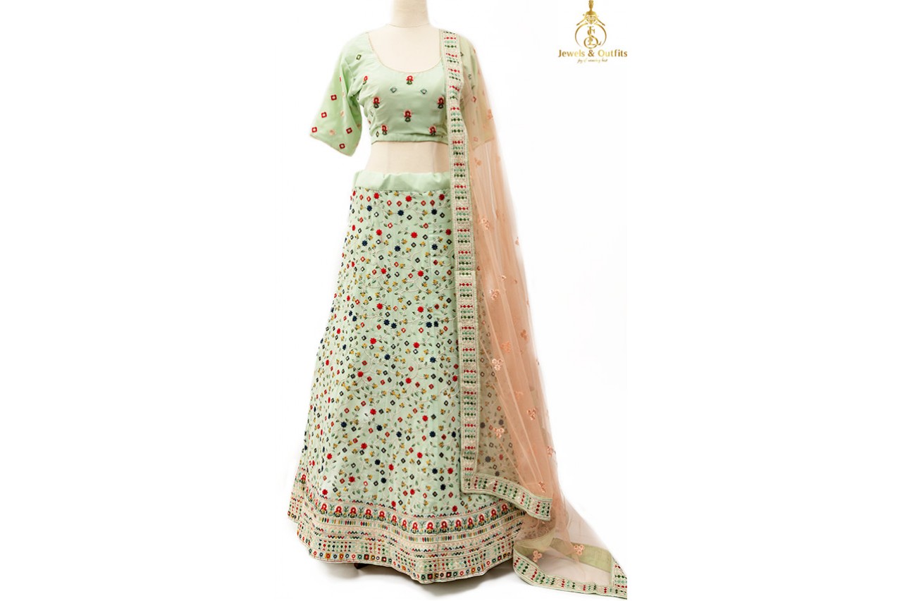 Adorable Mint lehenga set