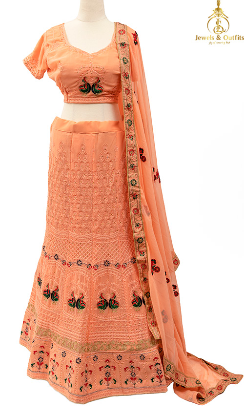 Astonishing Peach lehenga set